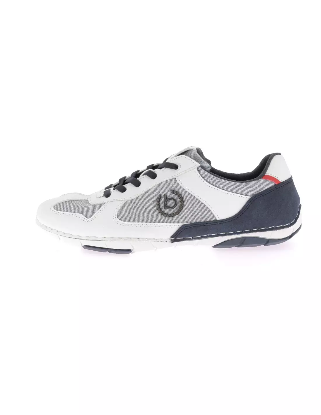 BUGATTI SANDSTONE - Baskets WHITE/BLUE
