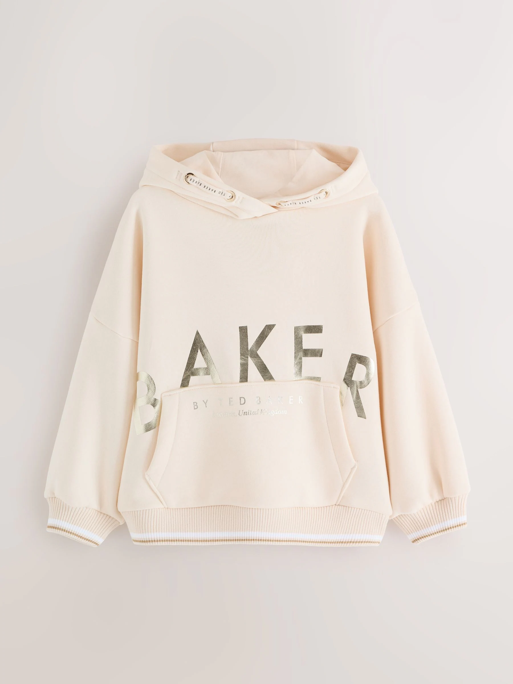 Baker by Ted Baker Oversized Stone Foil Branded Hoodie and Leggings Set 2 Piece