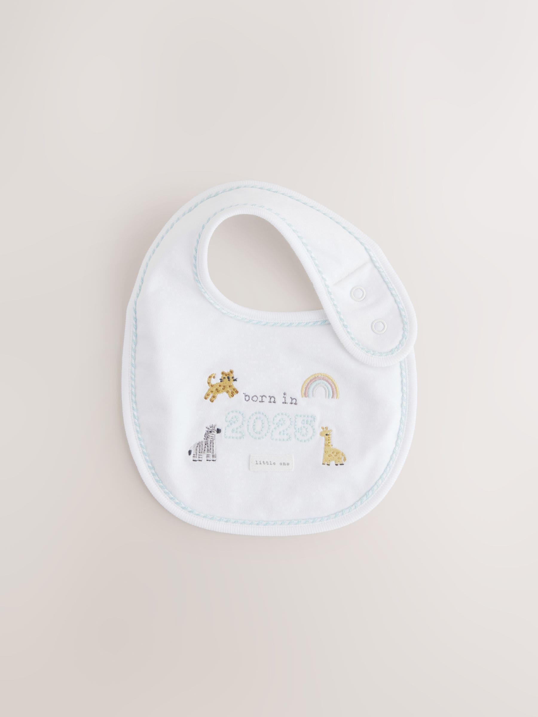 Wit - Born in 2025 Hoeden en Slabbetjes Baby Set 2 -delig (0-12mnd)
