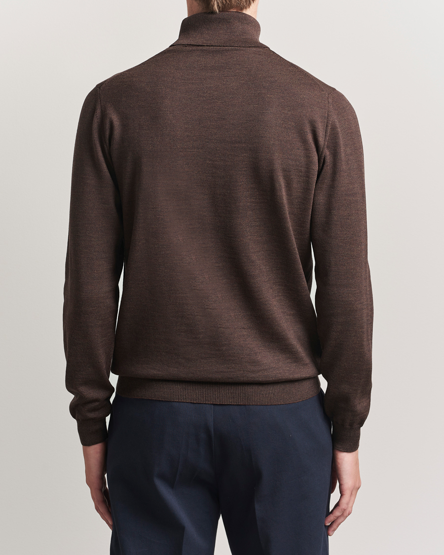 Stenströms Merino Rollneck Dark Brown