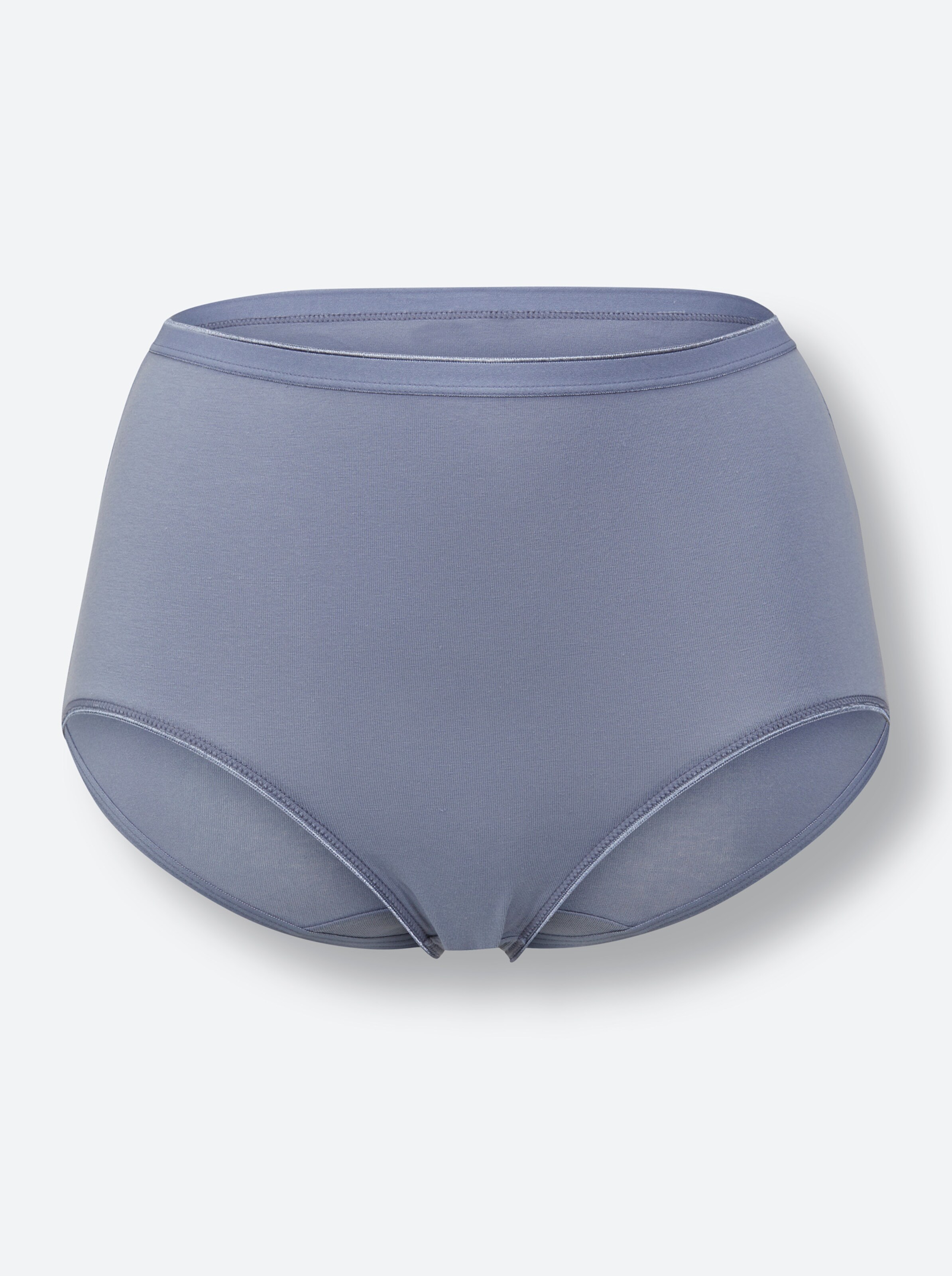 wäschepur Taillenslip in 2x taubenblau-bedruckt + 1x taubenblau