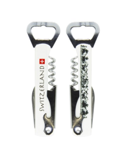 Flaschen-/Dosenöffner  mit Messer/Scherenschnitt