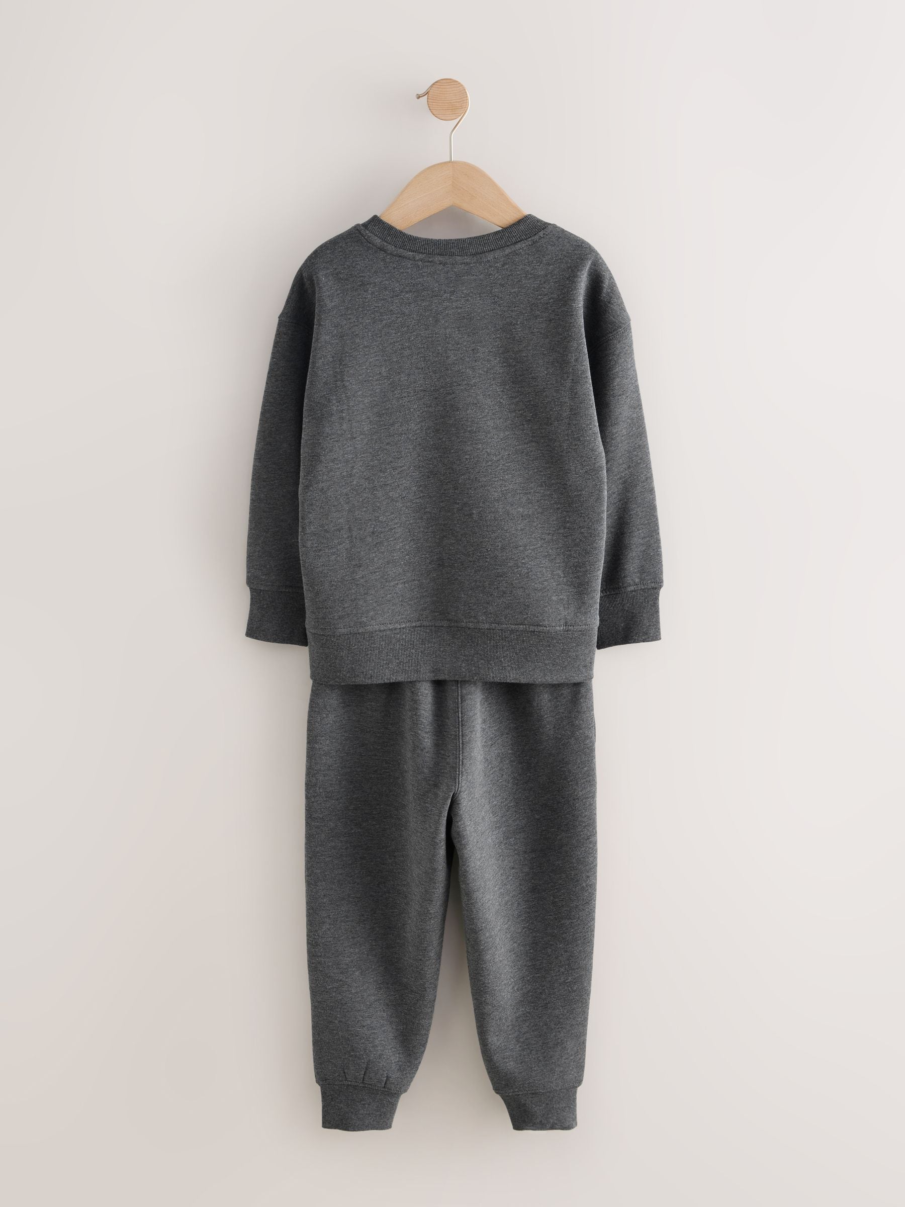 Grijs - Enkele behaaglijke fleece pyjama (3 - 16 jr)