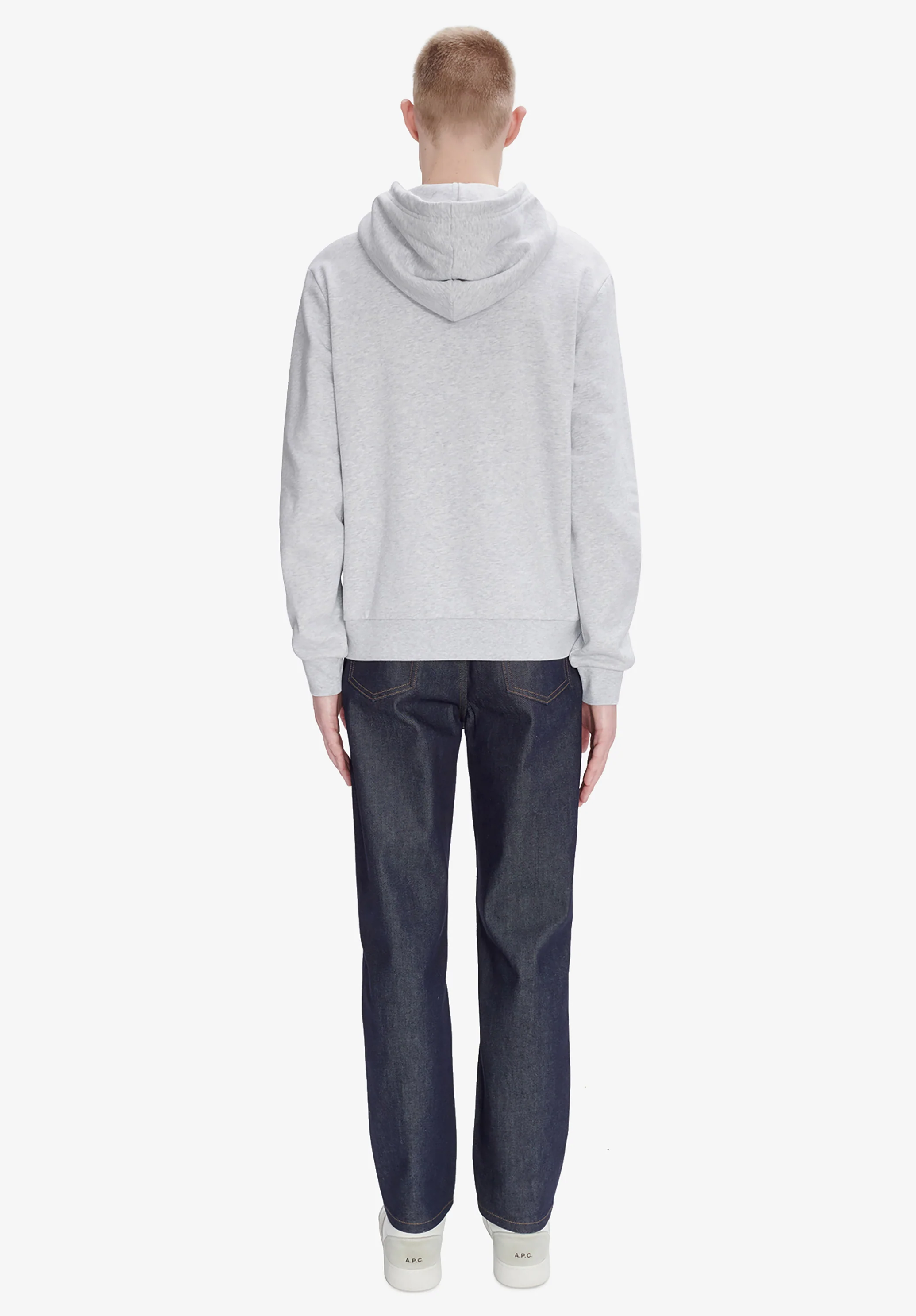 hoodie standard rue madame GOTS - Gris chine / noir