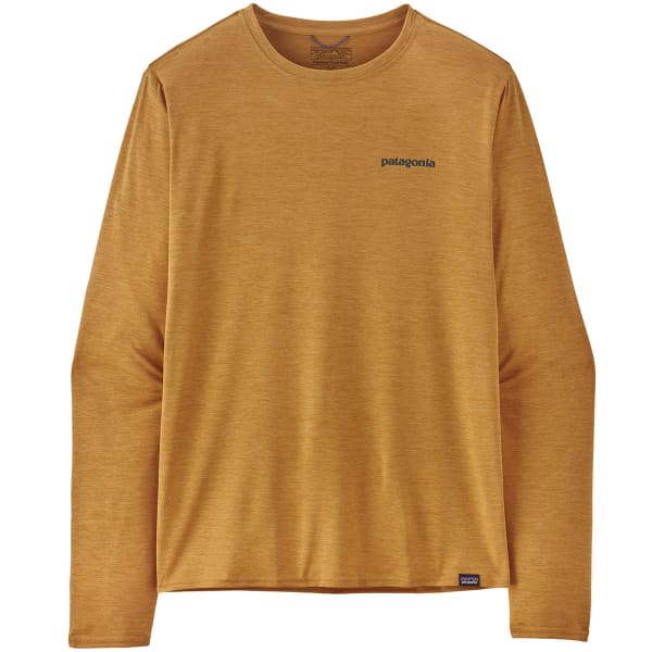 T-shirt randonnée PATAGONIA M'S L/S CAP COOL DAILY GRAPHIC SHIRT WATERS BOARDSHORT LOGO: PUFFERFISH GOLD X-DYE