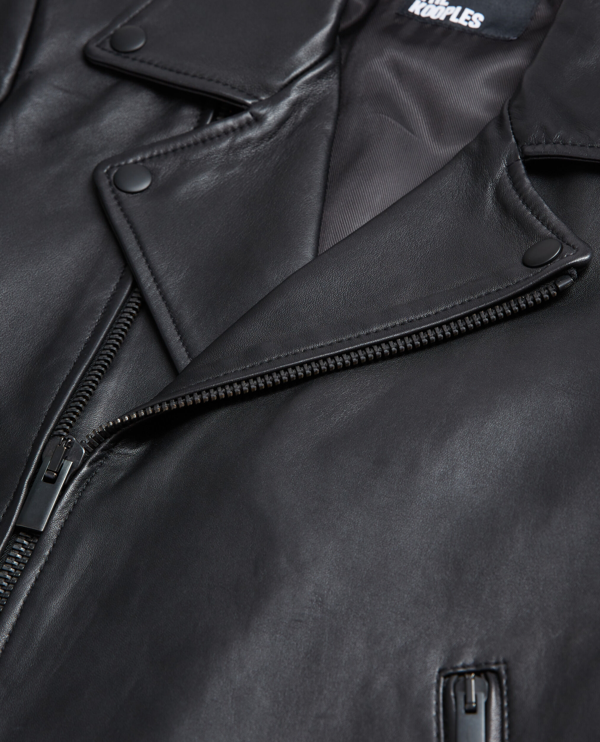 Blouson en cuir noir