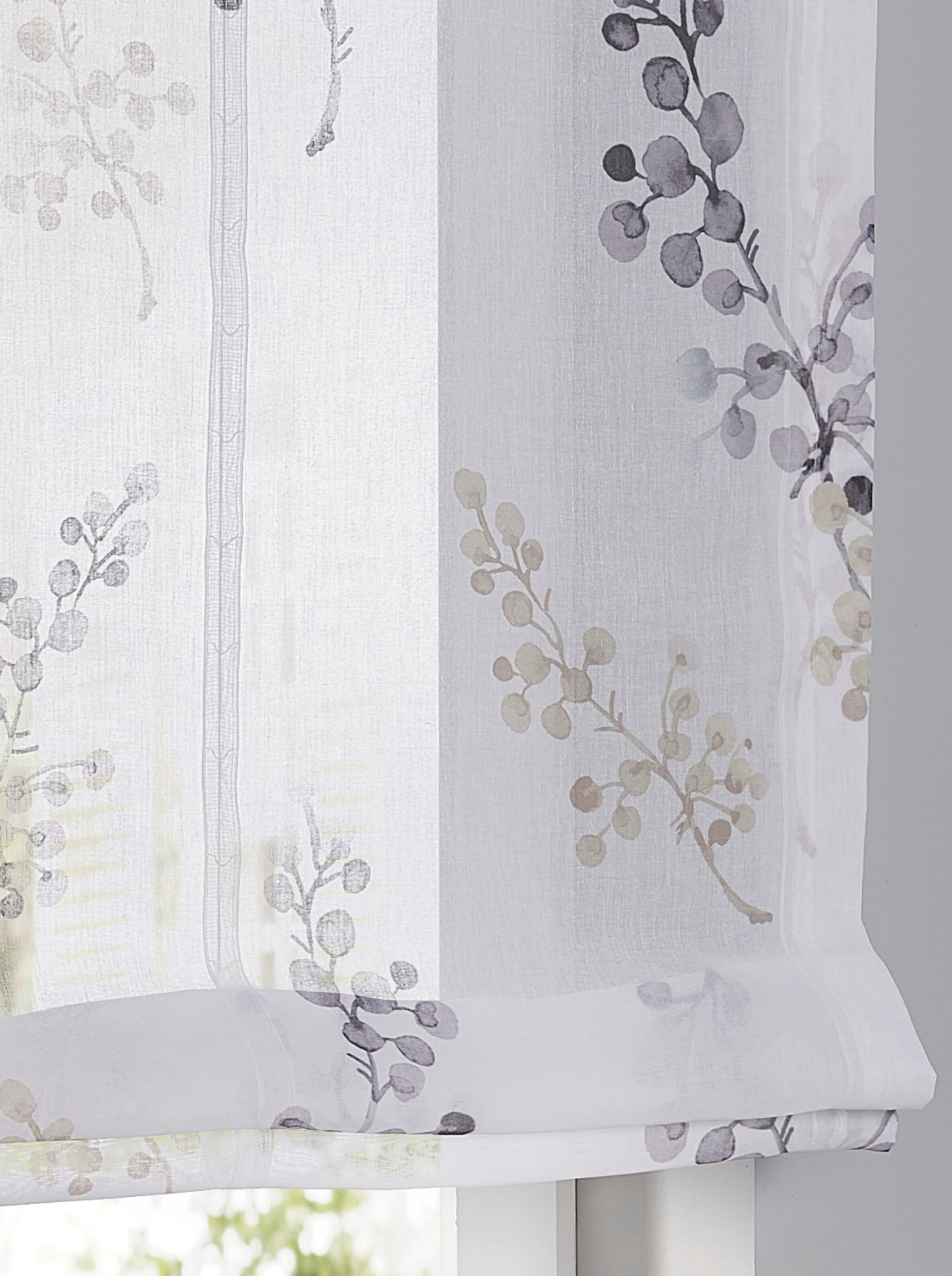 heine home Raffrollo in taupe-weiß