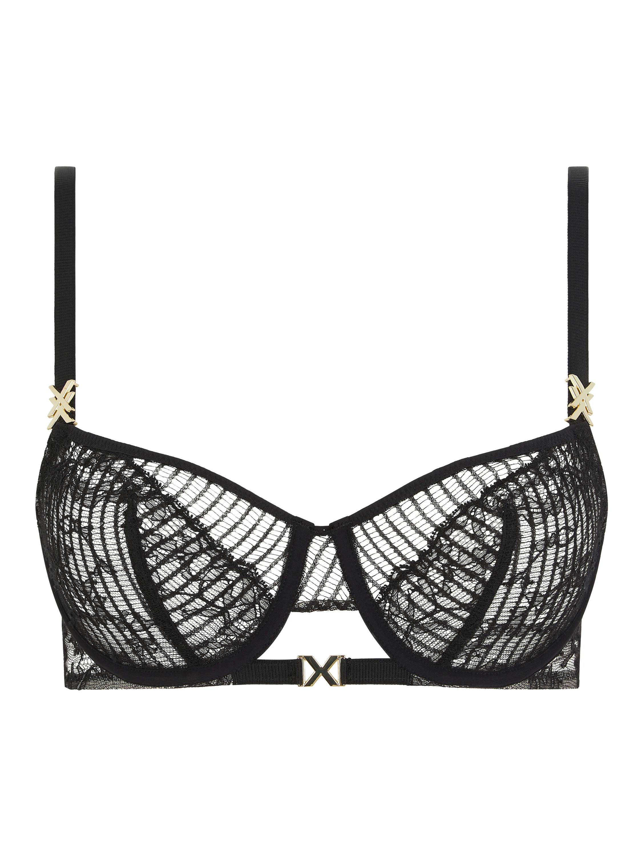 TXTURE - Soutien-gorge corbeille avec dentelle de leavers | Noir
