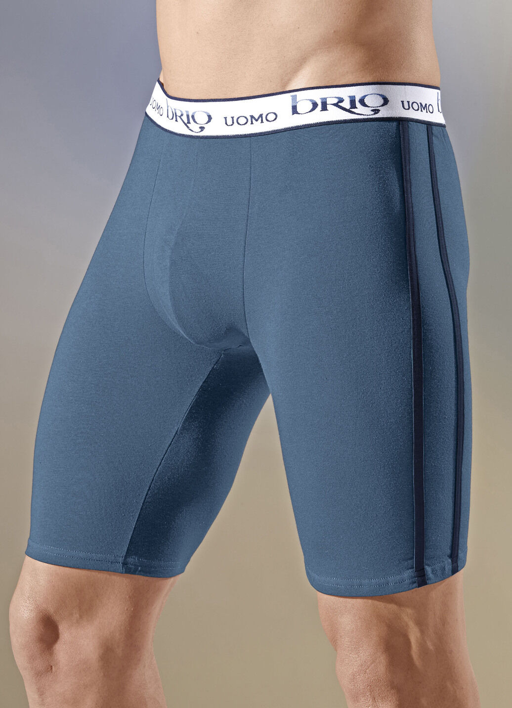 Dreierpack Longpants mit Elastikbund und Kontrastpaspeln