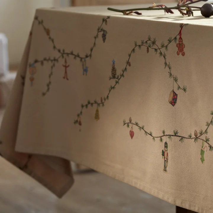 Kähler Design - Hammershøi Christmas Tischdecke, sand, 150 x 320 cm
