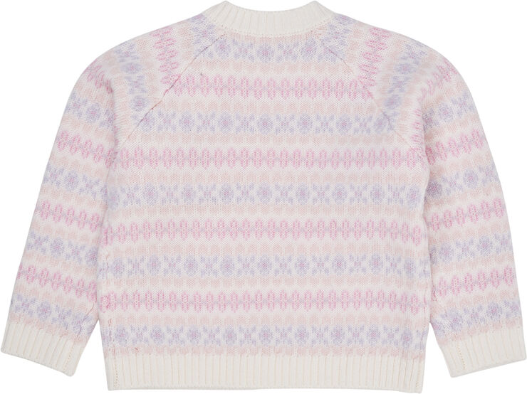 Copenhagen Colors MERINO PATTERN PULL OVER Lavender combi