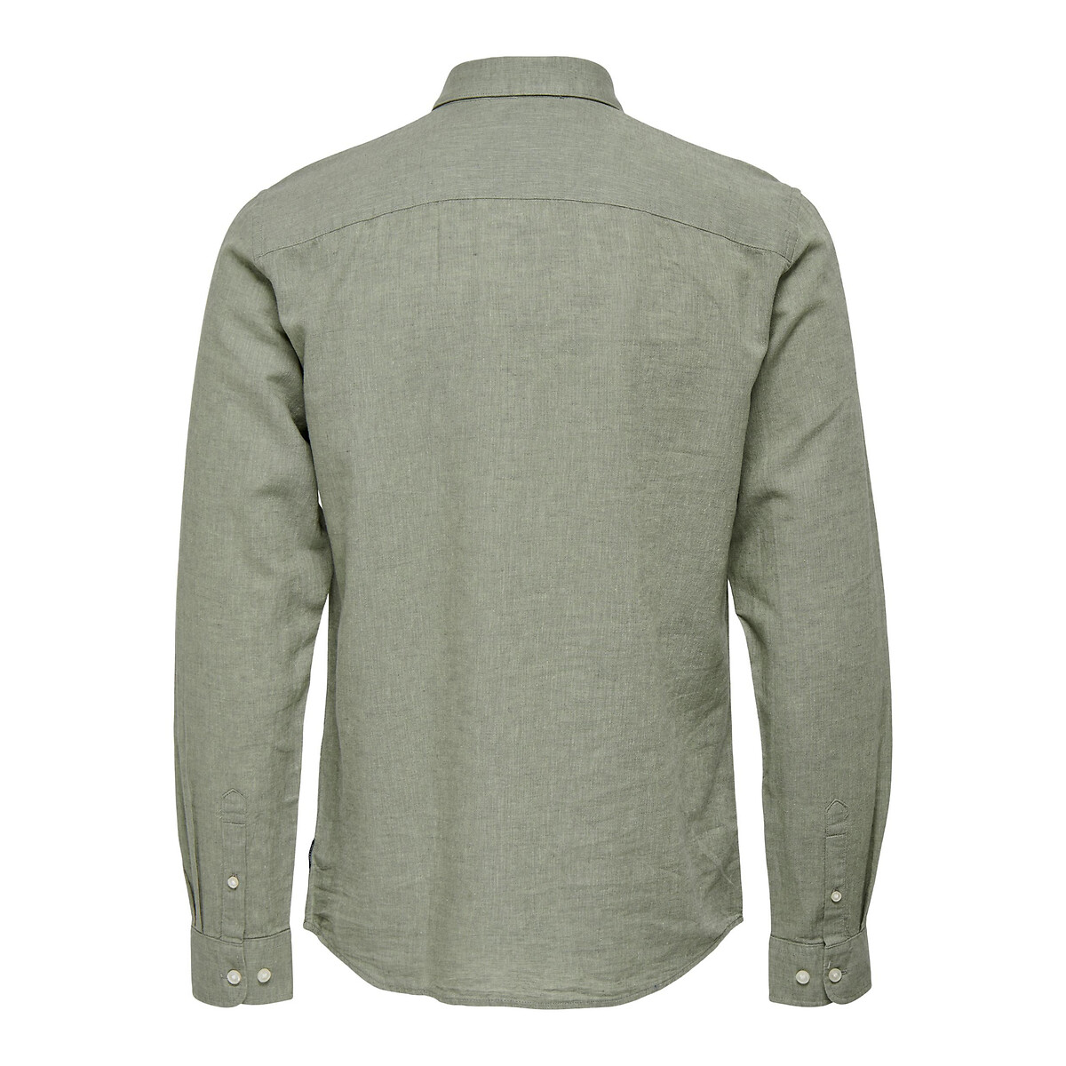 ONLY & SONS<br>Camisa slim fit em algodão e linho