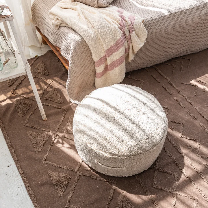 Lorena Canals - Chill Pouf, 50 x 50 cm, natur