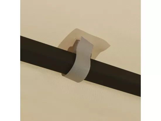 Tonnelle avec guirlande lumineuse à LED 3x3 m Crème