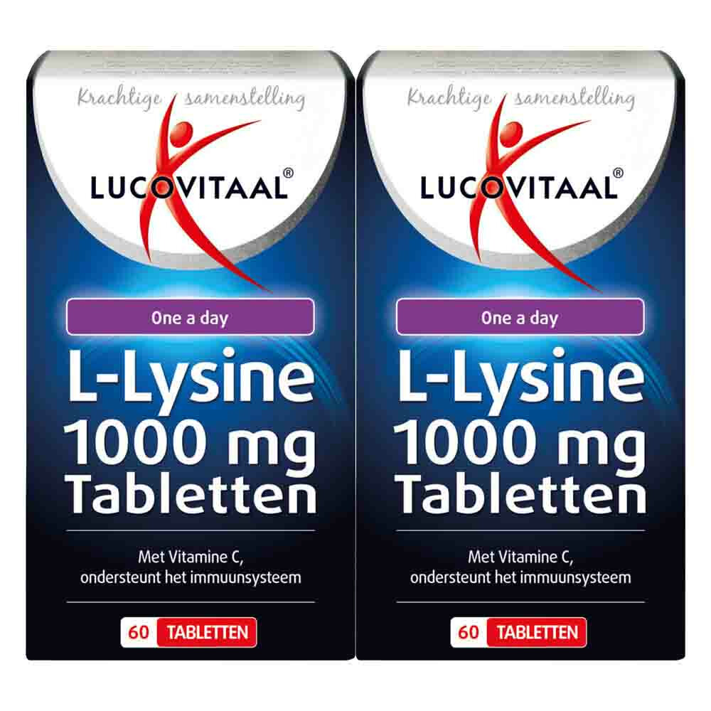 2x Lucovitaal L-Lysine 1000 mg60 tabletten