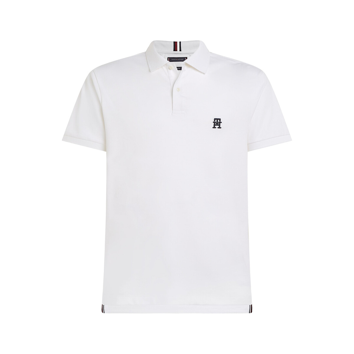 TOMMY HILFIGER<br>Camisa polo reta com logotipo bordado