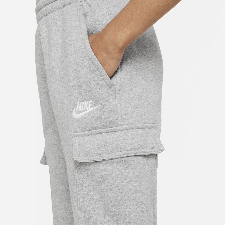 Nike Sportswear Club Fleece Big Kid DK GREY HEATHER/BASE GREY/WHITE