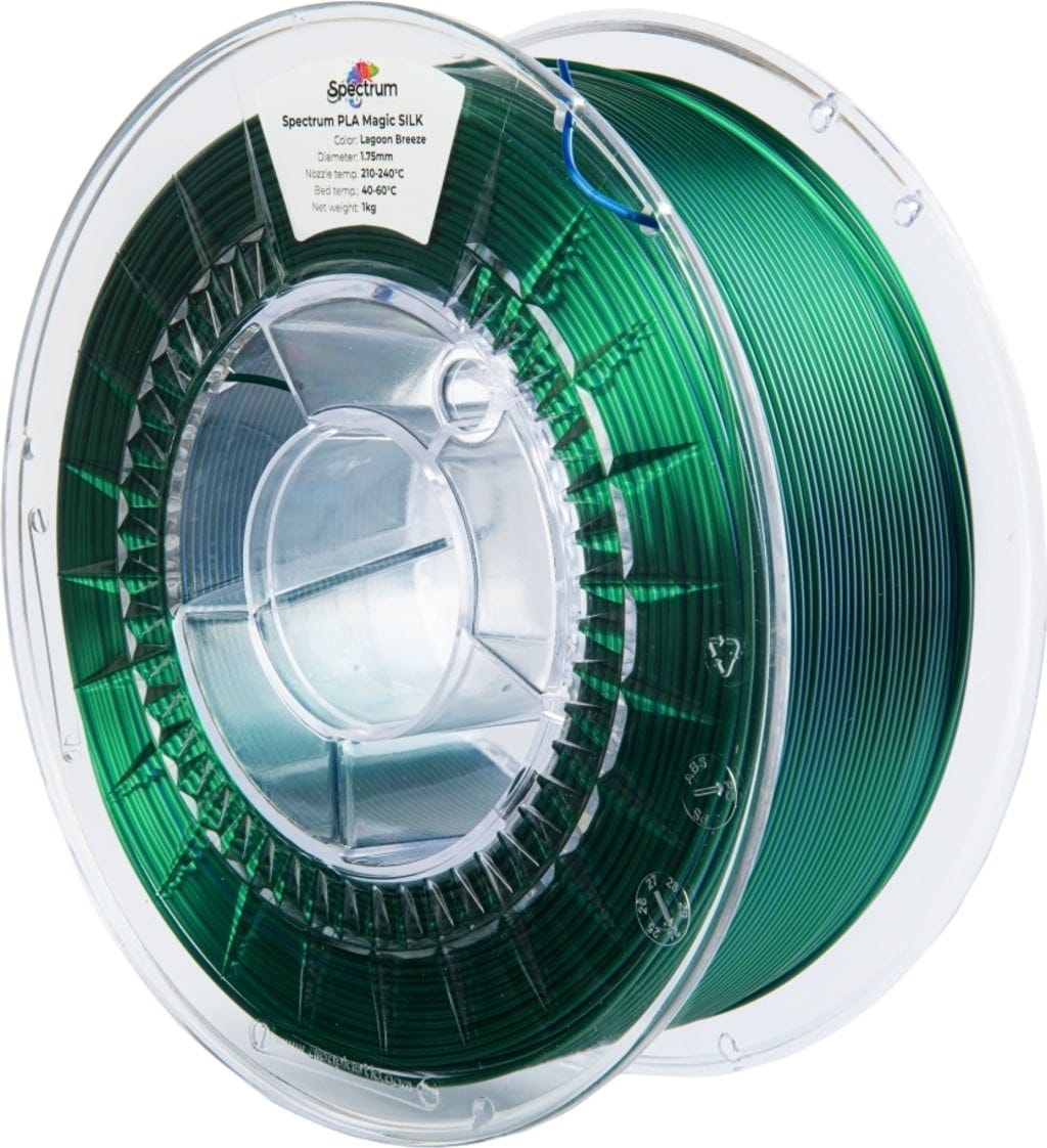 Spectrum  PLA Magic Silk Lagoon Breeze, 1,75 mm / 1000 g    Seidiges PLA Finish in Lagoon Breeze