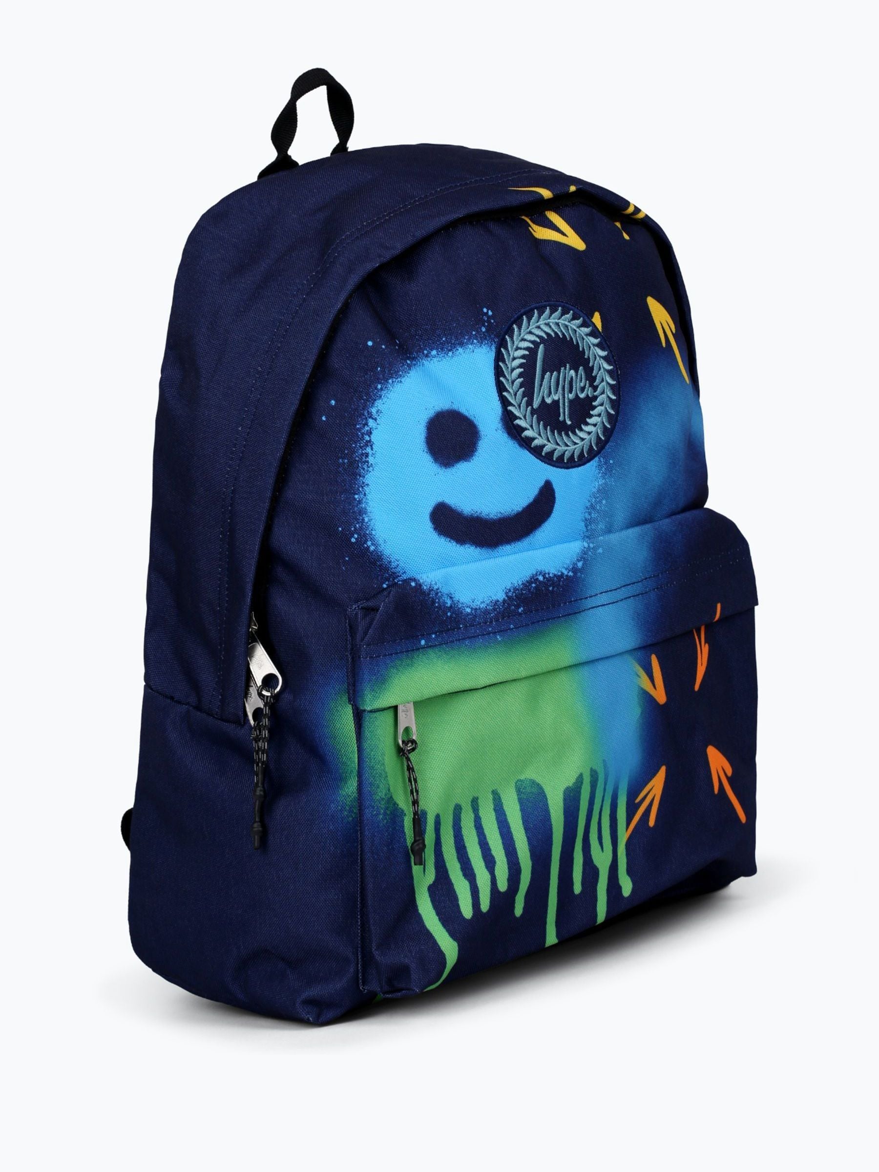 Hype Unisex Navy Spray Smiley Backpack