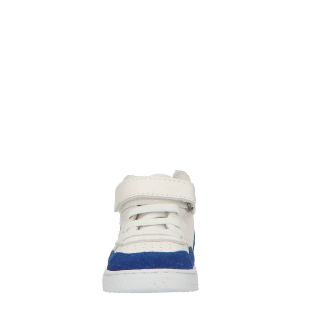 Shoesme leren sneakers wit/blauw