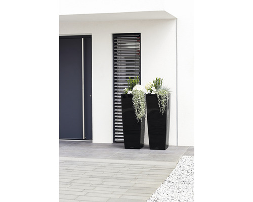 Lechuza Cubico Alto 40 plantenbak complete set H 105 cm zwart