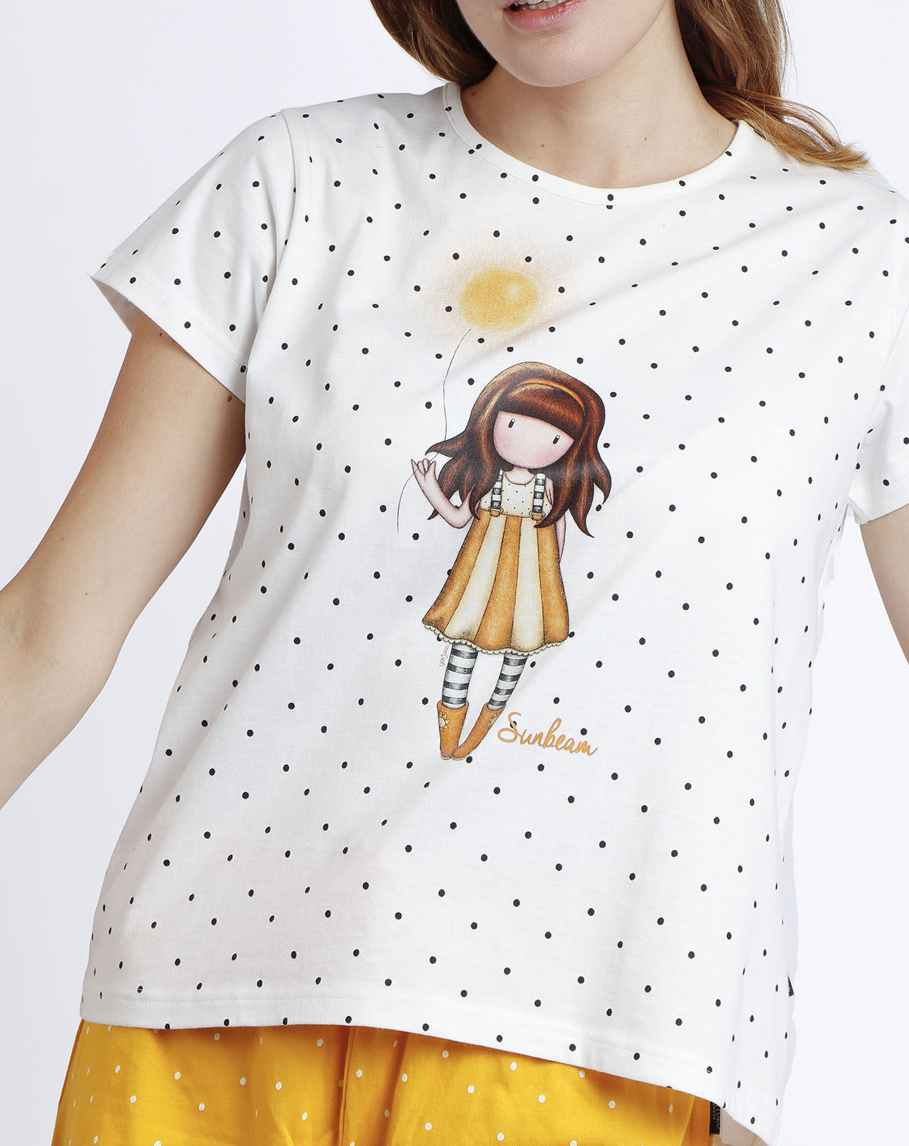 Santoro Gorjuss Pyjama T-Shirt & Short Sélène jaune