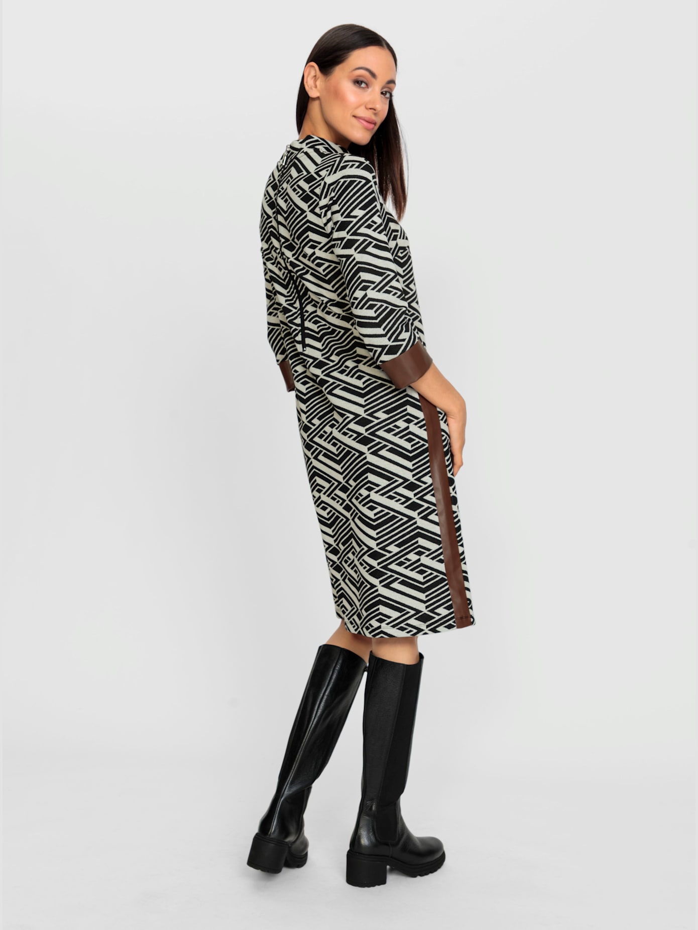Robe jacquard joli motif jacquard