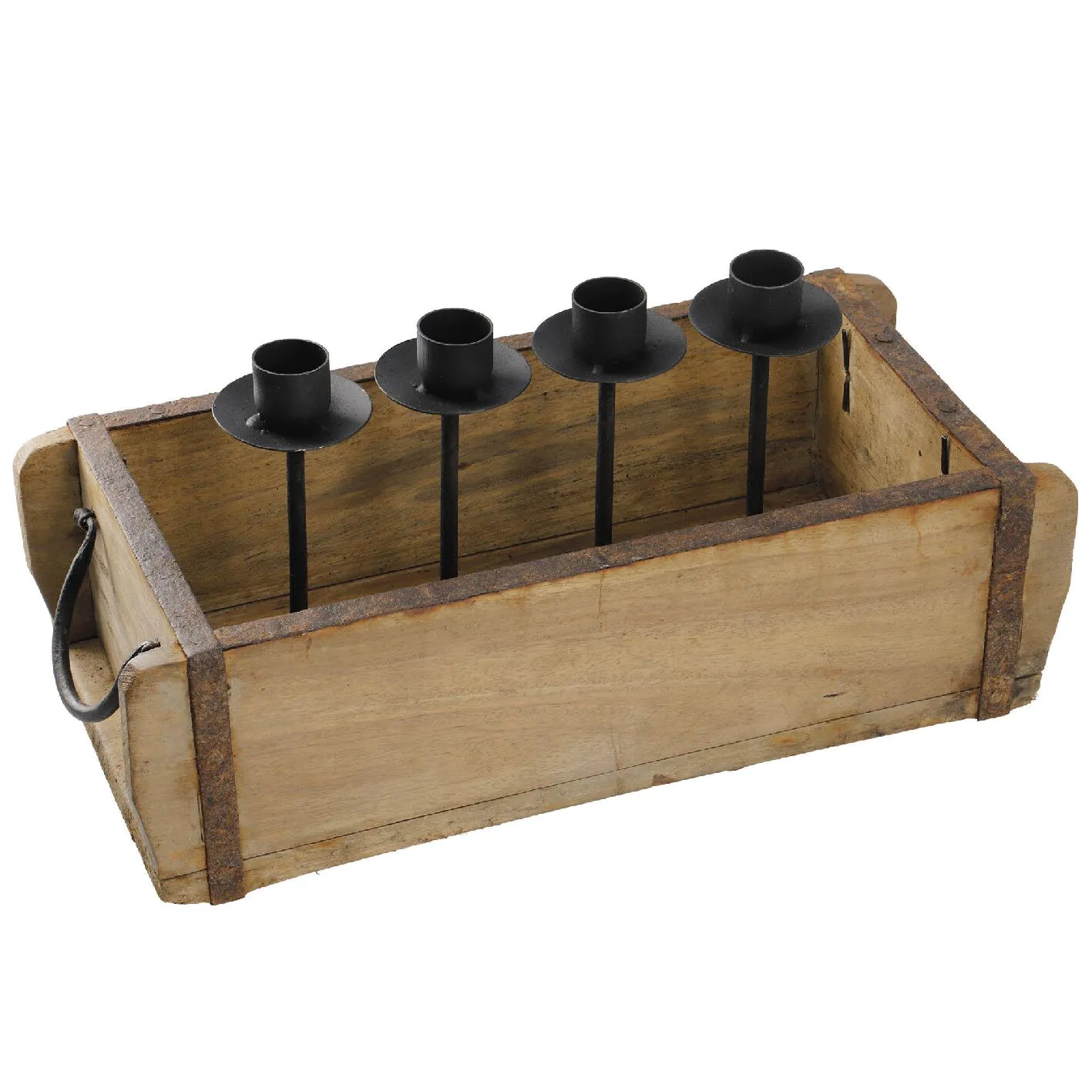 Kerzenhalter Holzschale, Rustik, 30 cm