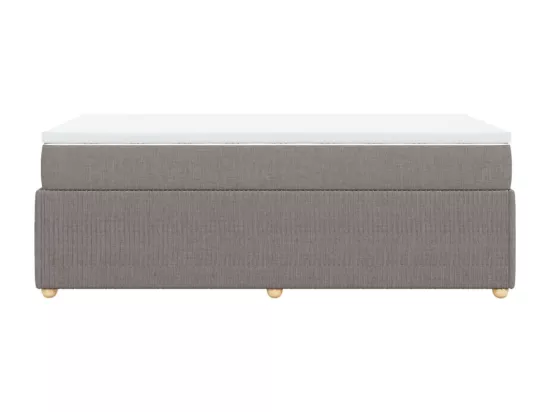 Sommier à lattes de lit avec matelas Taupe 90x190 cm Tissu