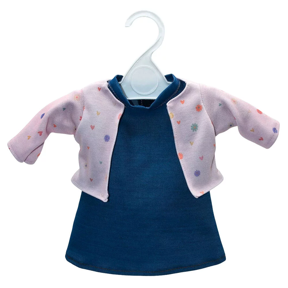 ROBE EN JEAN ET GILET - 38 CM
