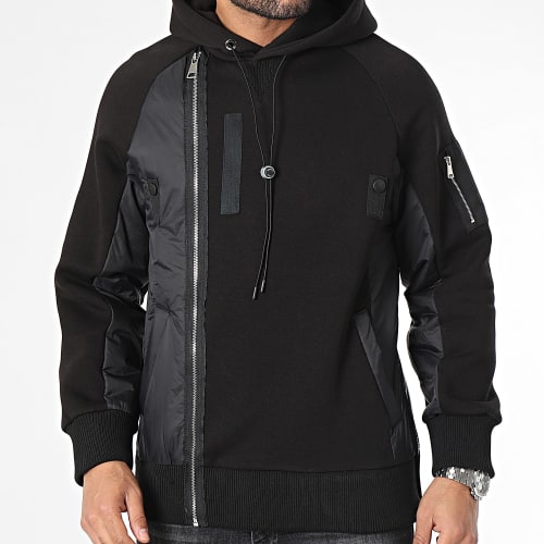 Sweat Zippé Capuche Noir