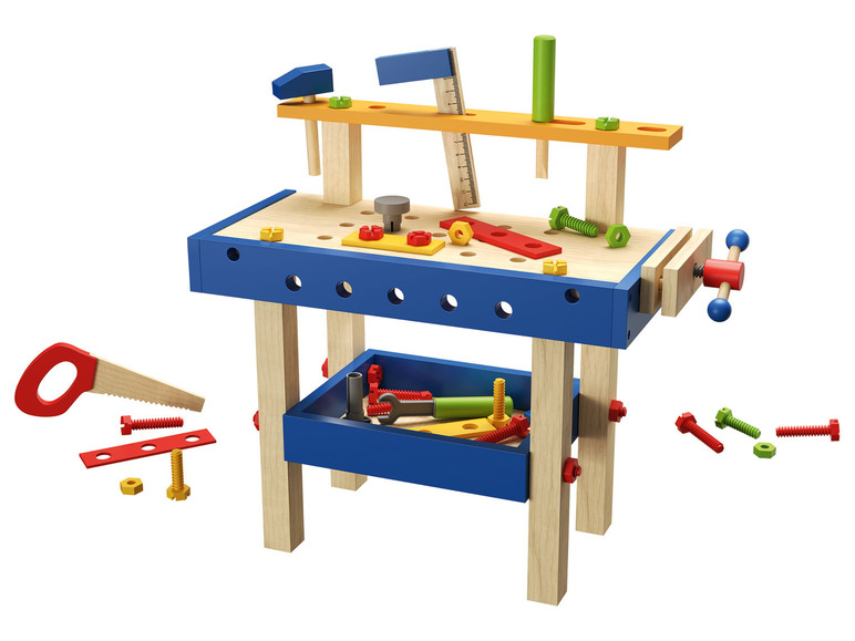 Houten make-up tafel, werkbank of winkelwagentje