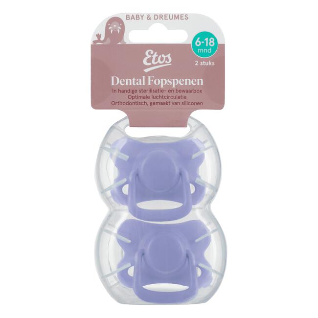 Etos Fopspenen In Steriliseerdoosje 6-18 Maanden Assorti