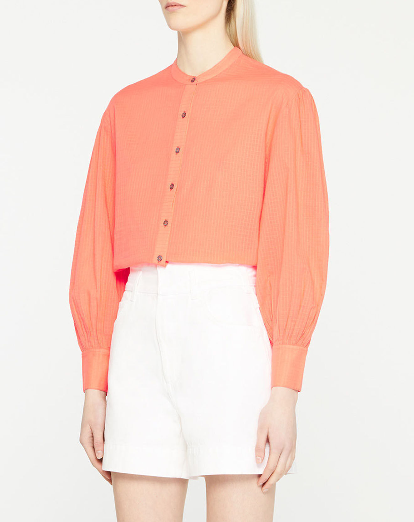 Galeries Lafayette Chemise en Coton biologique Laurie ample orange