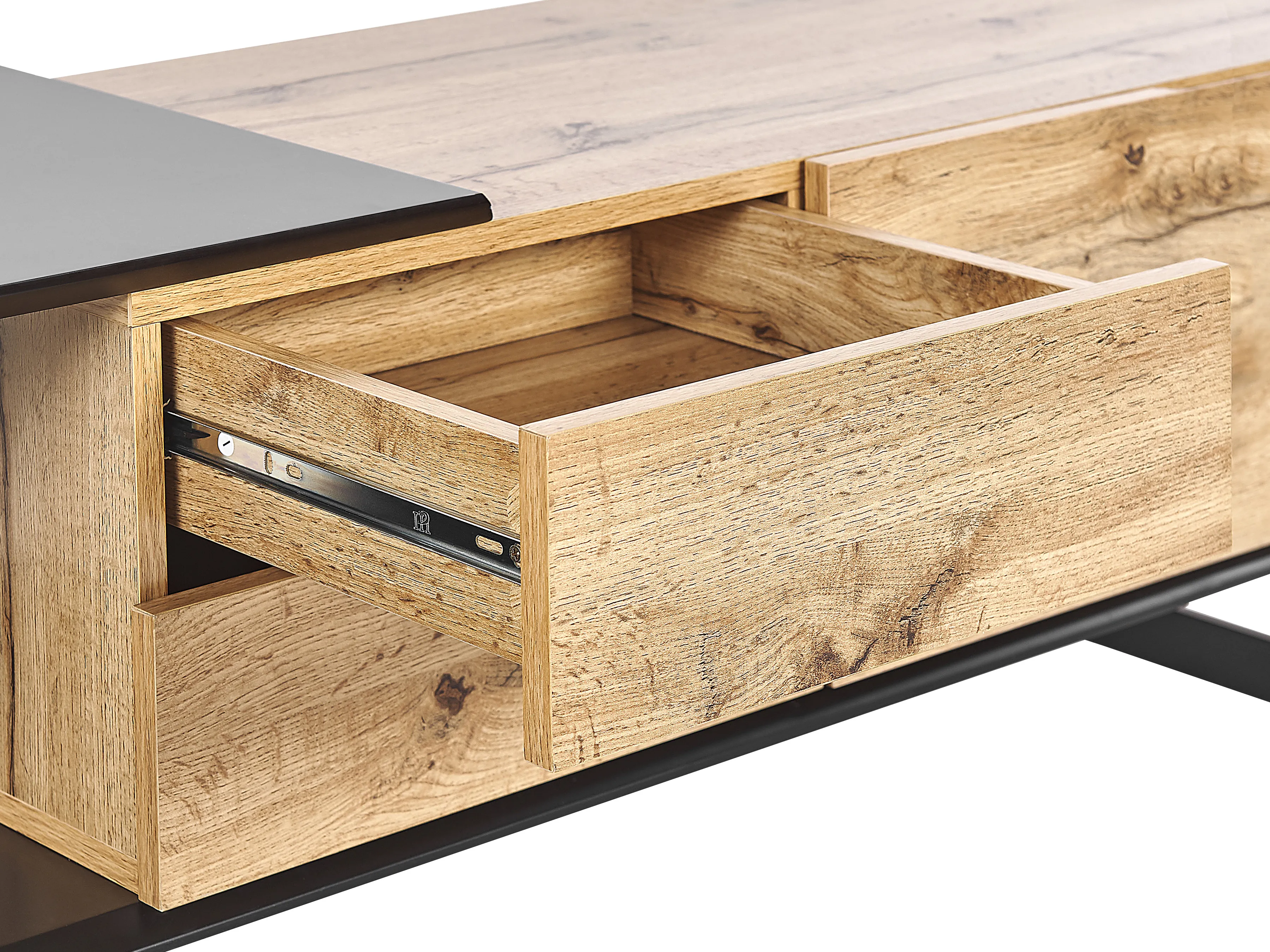 TV-meubel FIORA Bruin/zwart