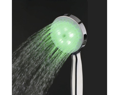 AVITAL IBIAS eco handdouche, waterbesparend, Ø 10 cm met LED-verlichting, chroom