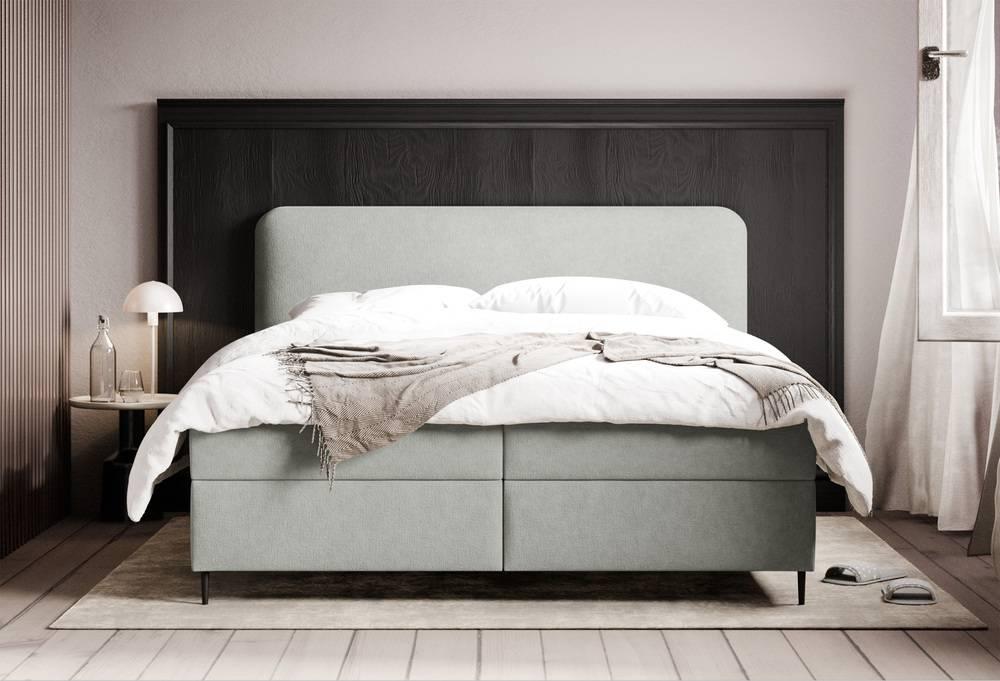 NADUVI Collection Boxspring Contero chenille 160 x 200 cm met