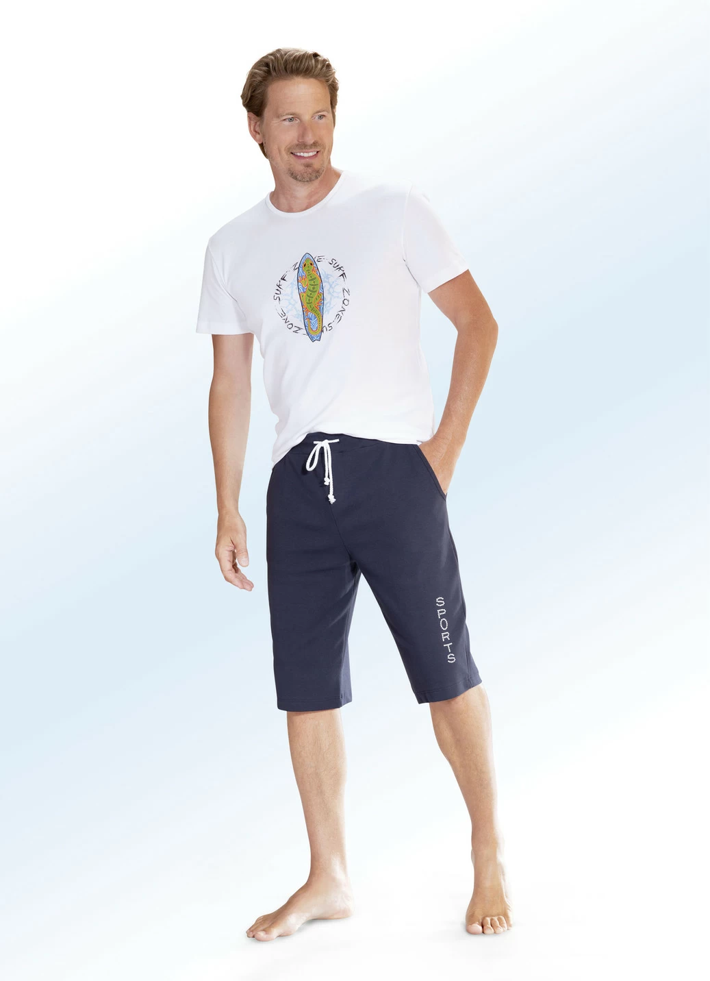 Bermuda mit breitem Bund in 4 Farben