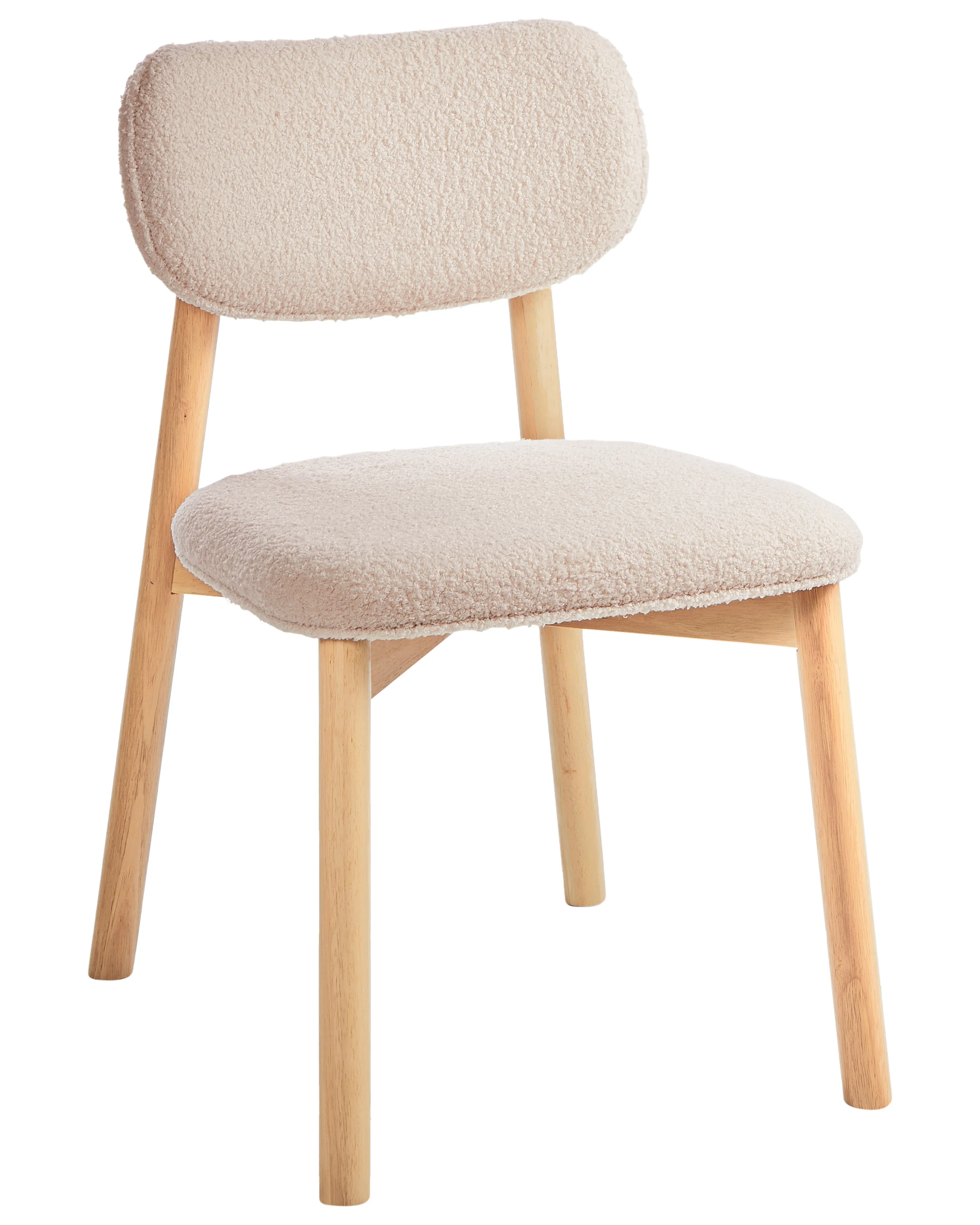 Set van 2 eetkamerstoelen MILLS Bouclé Lichtbruin/beige