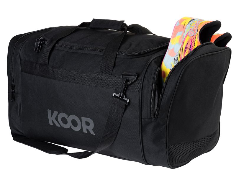 KOOR Sporttasche 55 l, Schwarz Tasche mit Schuhfach