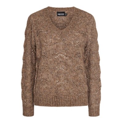 Pull femme Pcbibbi V-Neck Knit Noos Bc PIECES