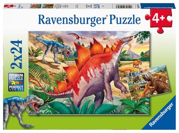 Ravensburger Kinderpuzzle - 05179 Wilde Urzeittiere - Puzzle für Kinder ab 4 Jah