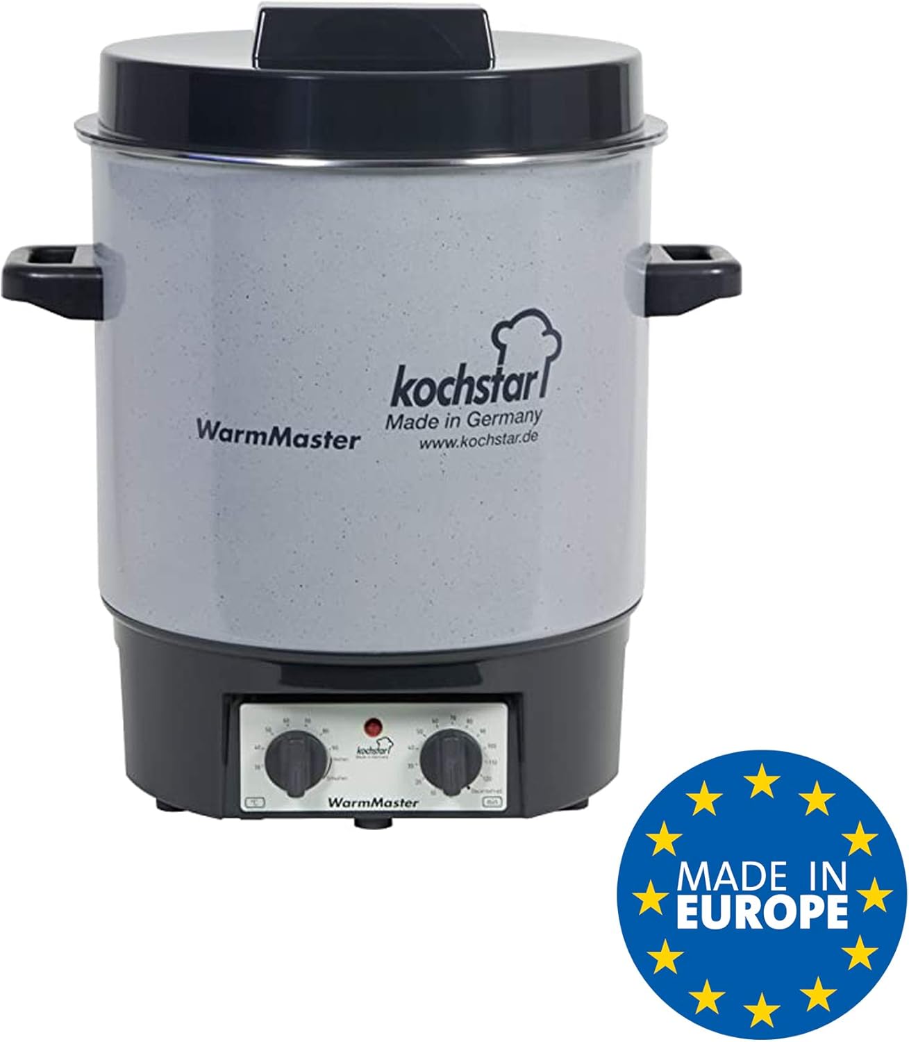 Kochstar Einkochautomat WarmMaster S (Einkochtopf / Einkocher mit Uhr, Heißwasserspender, 1800 W, 230 V, 27-29 L) 24118, aus Emaille
