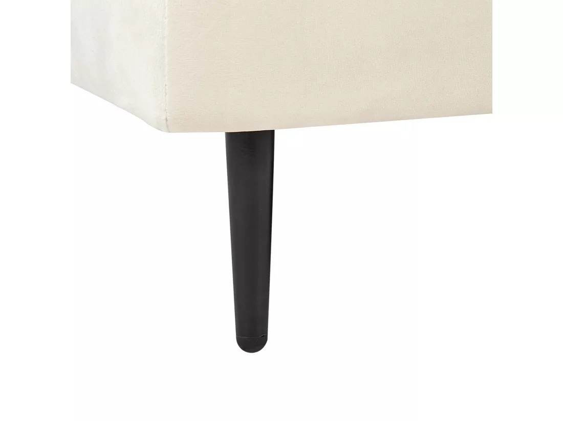 Chaise longue en velours beige GUERET