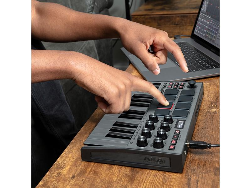 Akai Keyboard Controller MPK Mini MK3 Grey 25-Tasten Mini MIDI Controller
