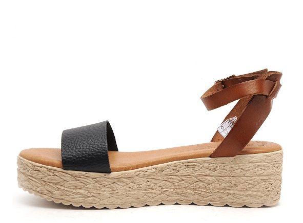 Eva frutos nu pieds plats femme 752 noir
