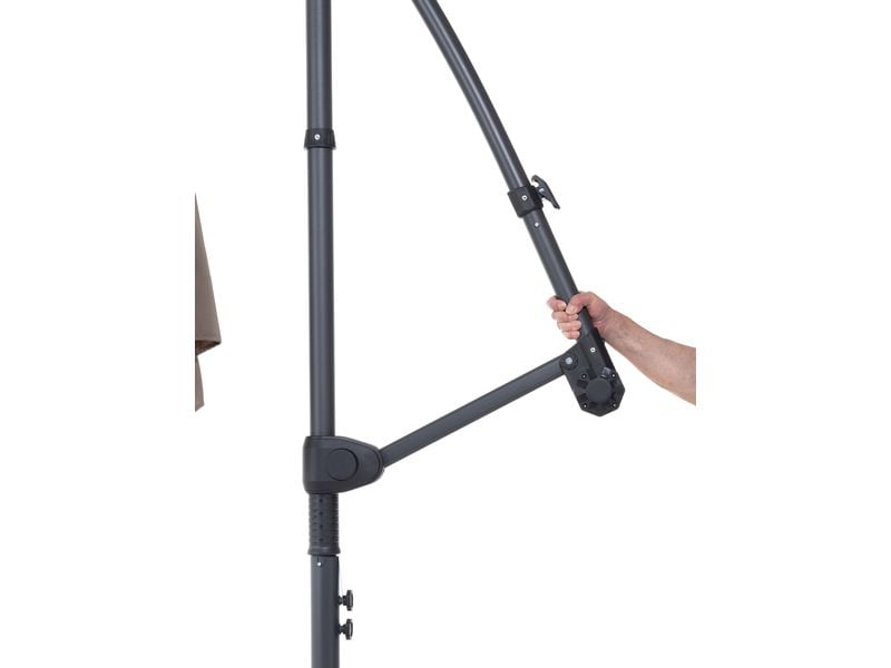 COCON Sonnenschirm TR-018 Ø 300 cm, hängend, Taupe Eleganter Ampelschirm für heisse Sommertage