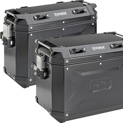 Valise Kappa K-FORCE 37/48 Litres alu noir par paire Universel