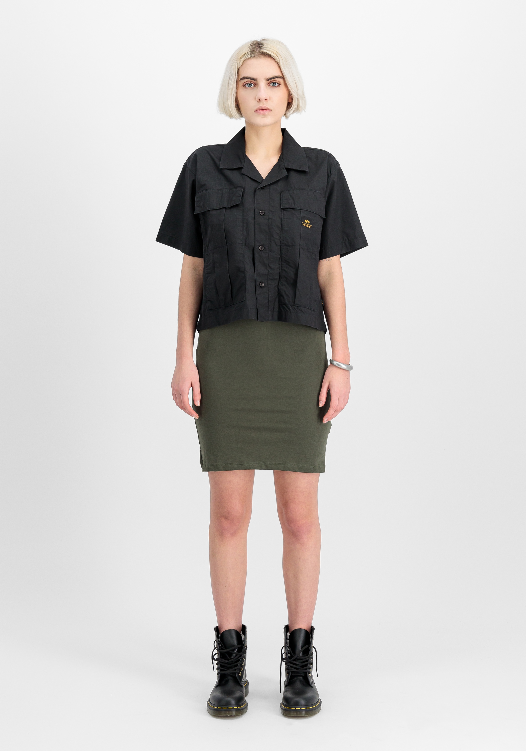 Alpha Industries Print-Shirt »Short Sleeve Cargo Shirt W«