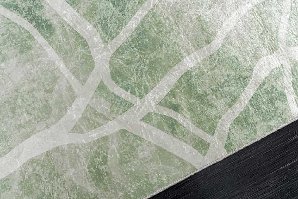 Moderner Teppich JUNGLE 230x160cm grün beige Flachgewebe Indoor-Teppich